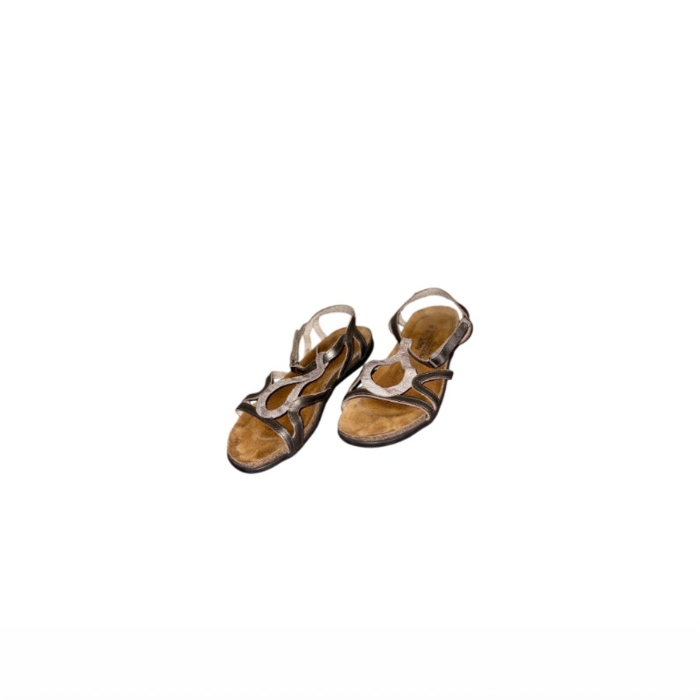 NAOT Snake Print Metallic Leather Sandals - Women’s Size 38
